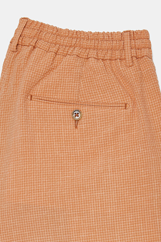 ORANGE WOOL/SILK BERMUDA 3
