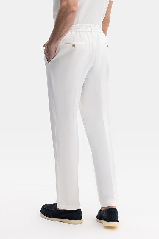 TEK PİLELİ BELİ LASTİKLİ JARSE PANTOLON 3