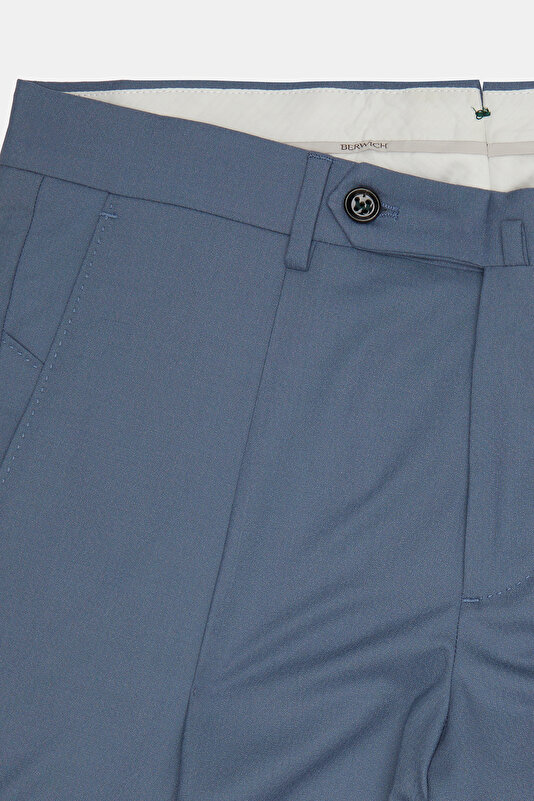 DARK BLUE WOOL/SILK BERMUDA 3