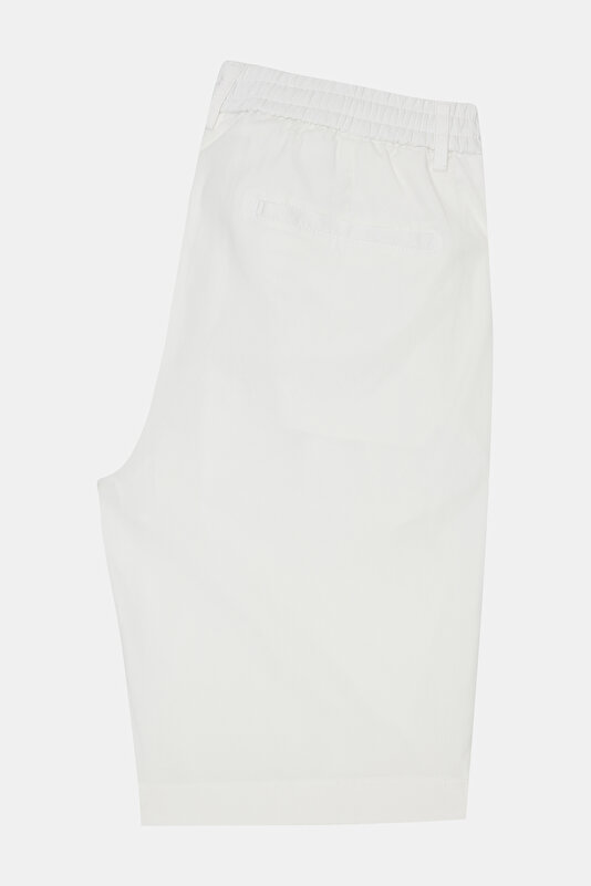 WHITE LYOCELL COTTON BERMUDA 2