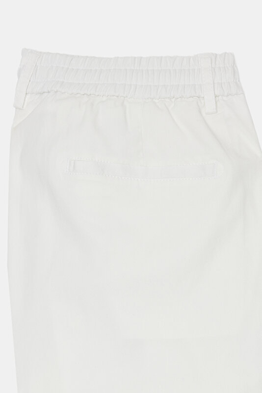 WHITE LYOCELL COTTON BERMUDA 3