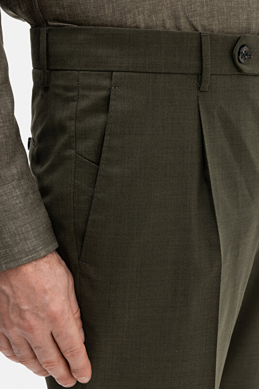 DARK KHAKI SERGE TROUSERS 4