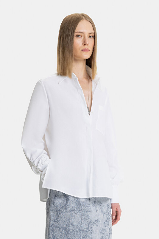 WHITE LONG SLEEVE SHIRT