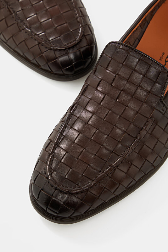 ÖRGÜ DERİ LOAFER AYAKKABI 4