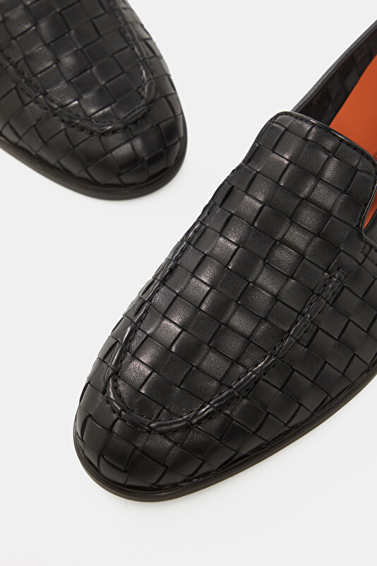 ÖRGÜ DERİ LOAFER AYAKKABI 4