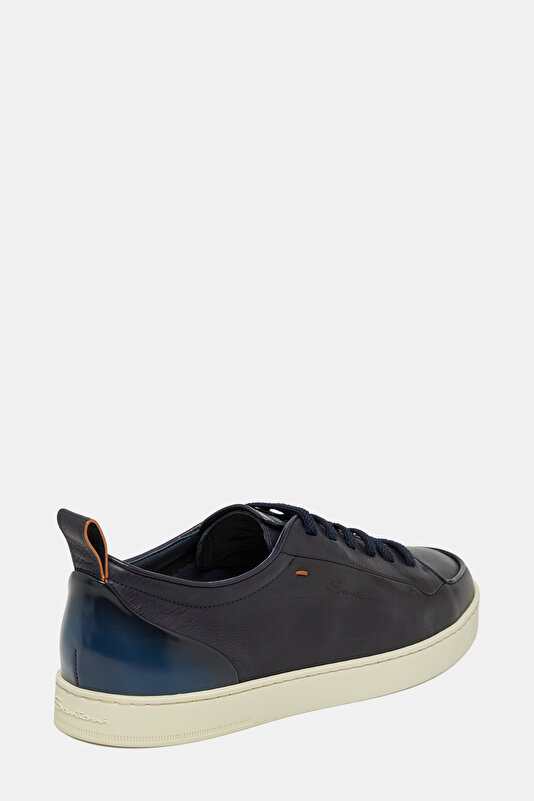 BAĞCIKLI DERİ SNEAKER AYAKKABI 3