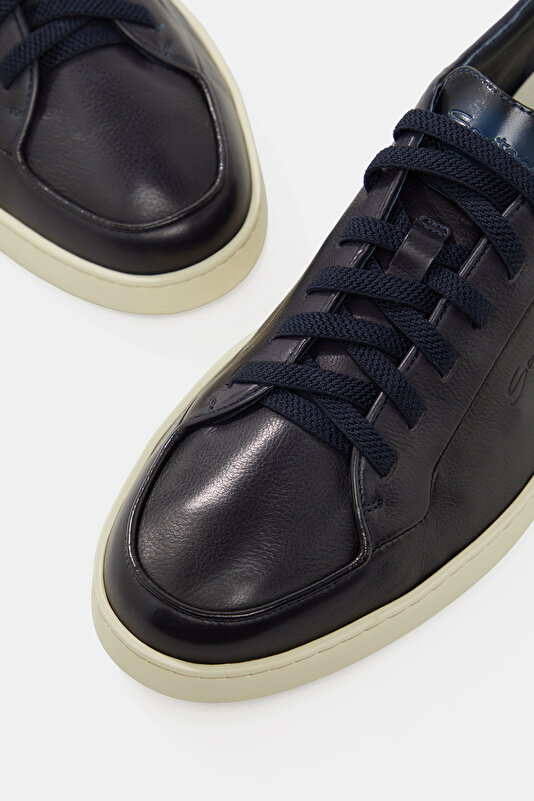 BAĞCIKLI DERİ SNEAKER AYAKKABI 4