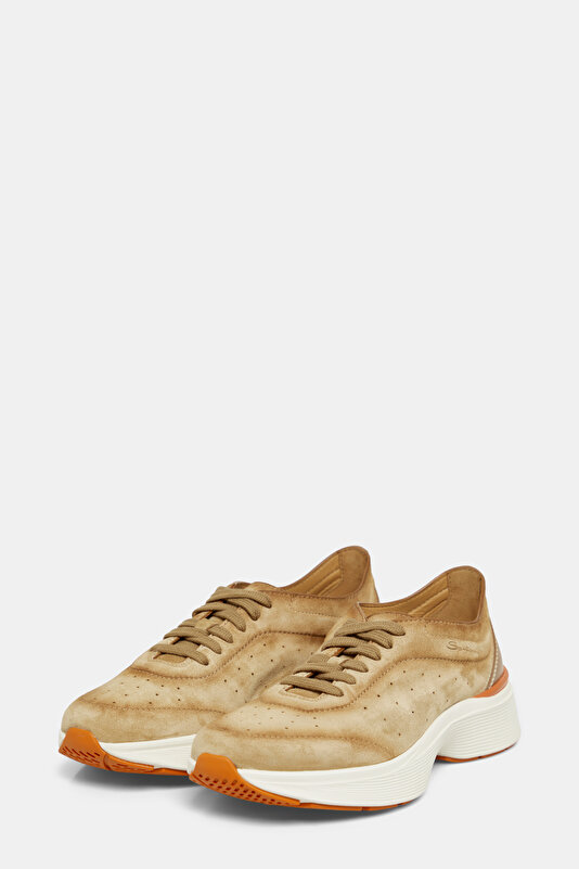 BAĞCIKLI DERİ SNEAKER AYAKKABI 2