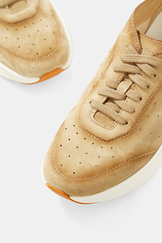 BAĞCIKLI DERİ SNEAKER AYAKKABI 4