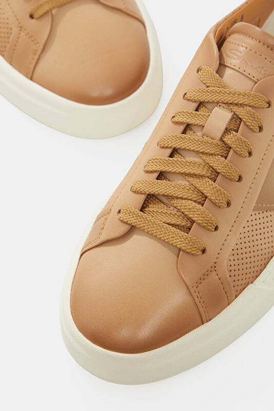 BAĞCIKLI DERİ SNEAKER AYAKKABI 4