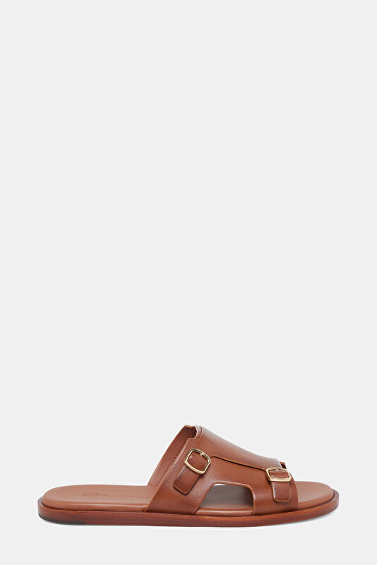 TAN LEATHER SLIPPER