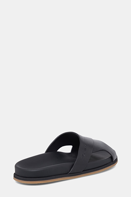 BLACK LEATHER SLIPPER 3