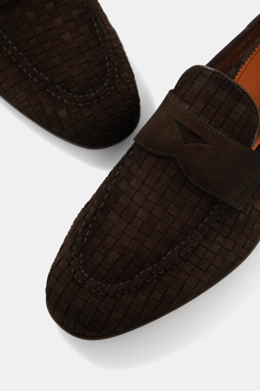 ÖRGÜ SÜET DERİ LOAFER AYAKKABI 4