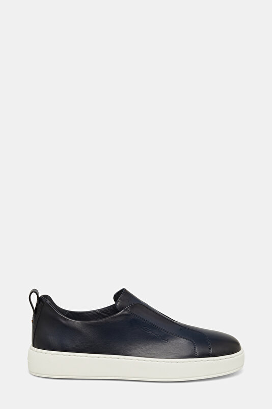 NAVY BLUE LEATHER SHOE