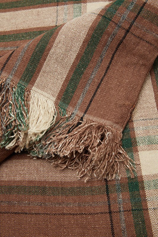 ROWAN CHECKED BEDSPREAD 280X230CM 2