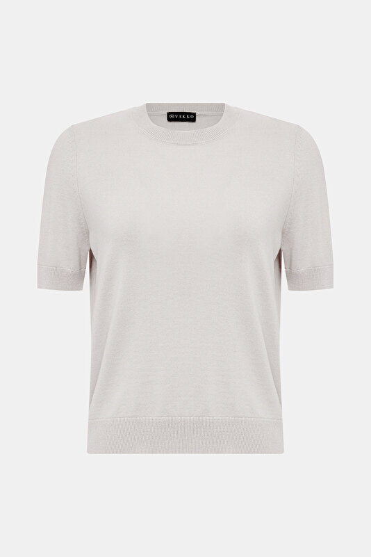 BEIGE BASIC / ROUND NECKLINE TRICOT 4