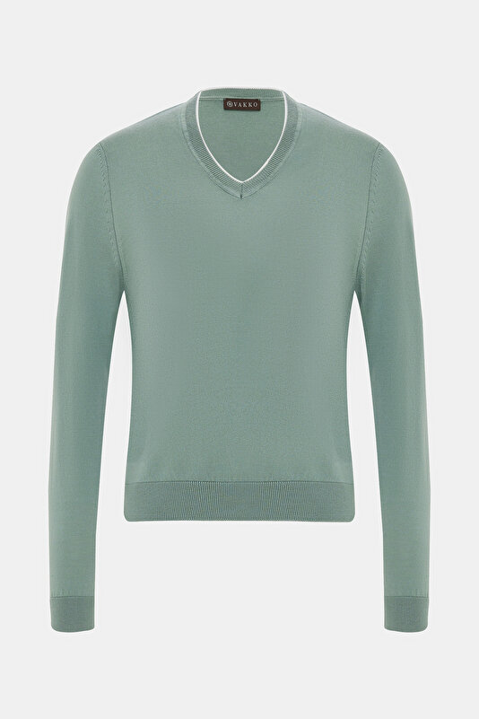 ECRU V NECK TRICOT