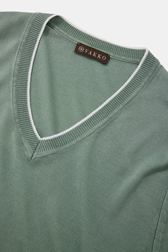ECRU V NECK TRICOT 3