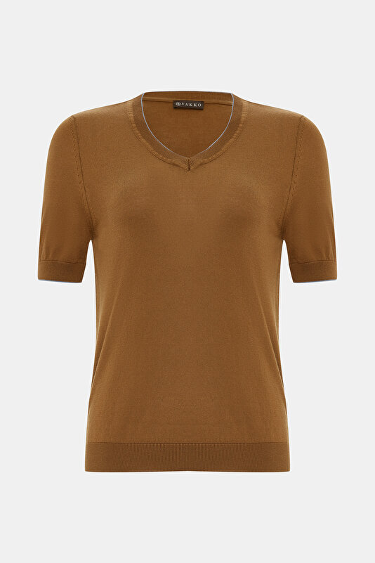 BLUE V NECK TRICOT
