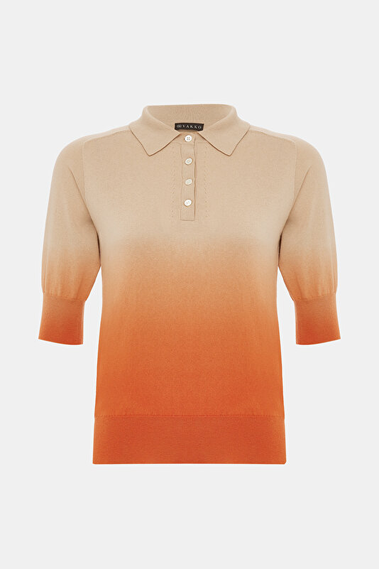 ORANGE POLO NECK TRICOT 4