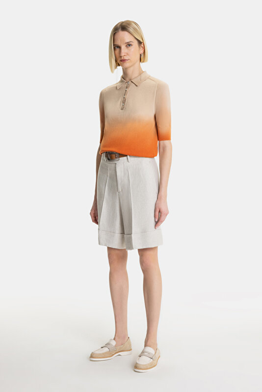 ORANGE POLO NECK TRICOT 3