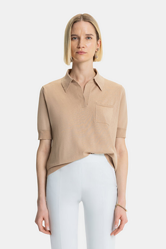 CAMEL POLO YAKA TRİKO