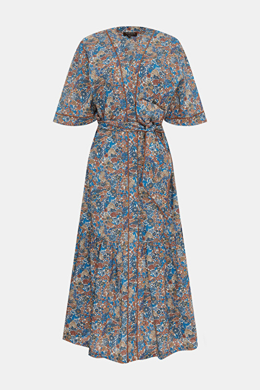 MULTICOLOR 3/4 SLEEVES DRESS 3