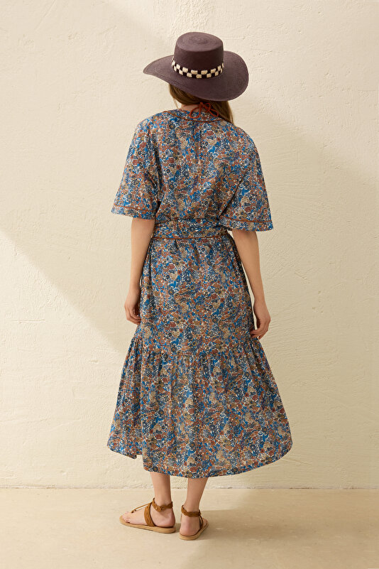 MULTICOLOR 3/4 SLEEVES DRESS 2