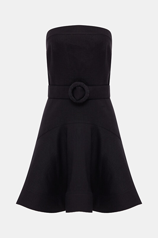BLACK SLEEVELESS SHORT DRESS 3