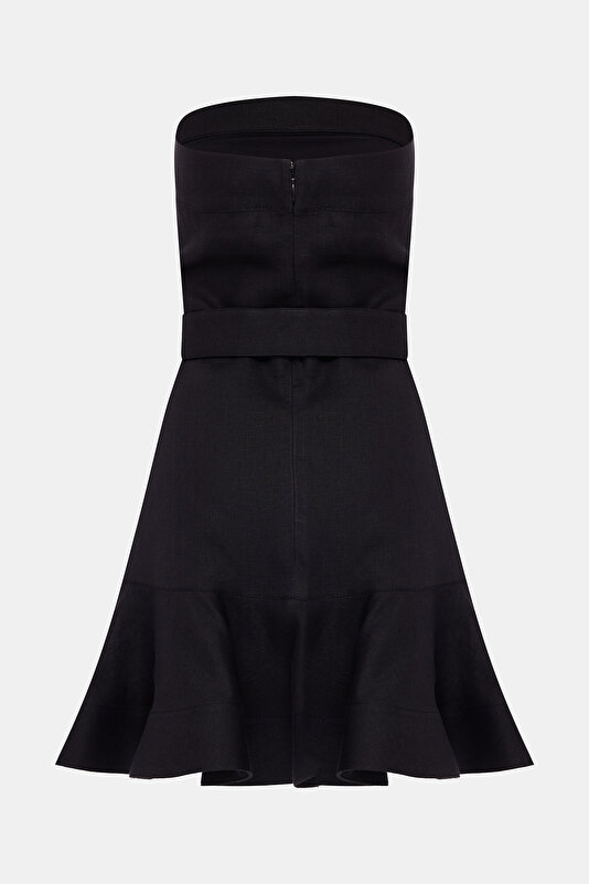 BLACK SLEEVELESS SHORT DRESS 4