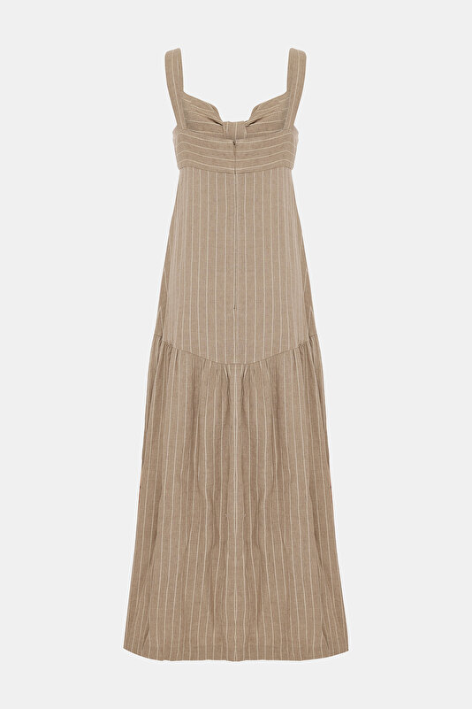 ECRU SLEEVELESS SUSPENDER DRESS 2