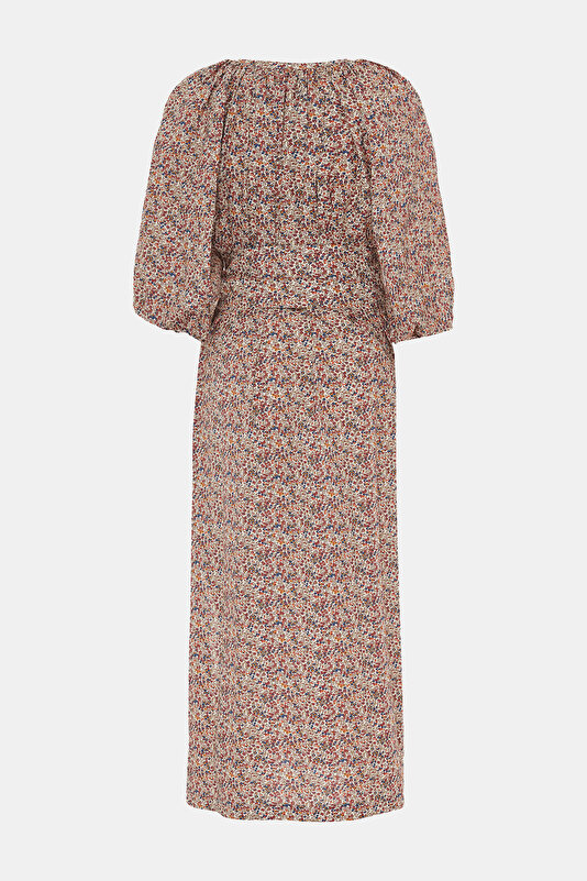 MULTICOLOR 3/4 SLEEVES DRESS 2