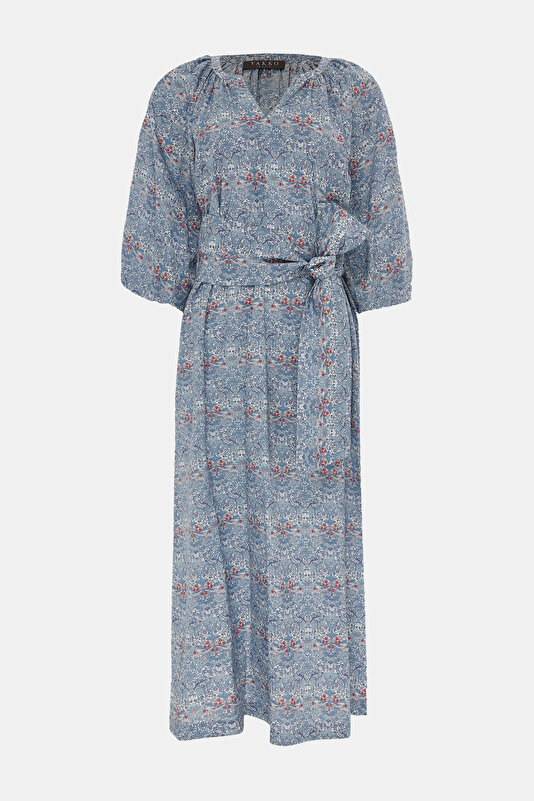 MULTICOLOR 3/4 SLEEVES DRESS