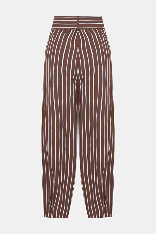 ECRU STRIPED TROUSERS 4