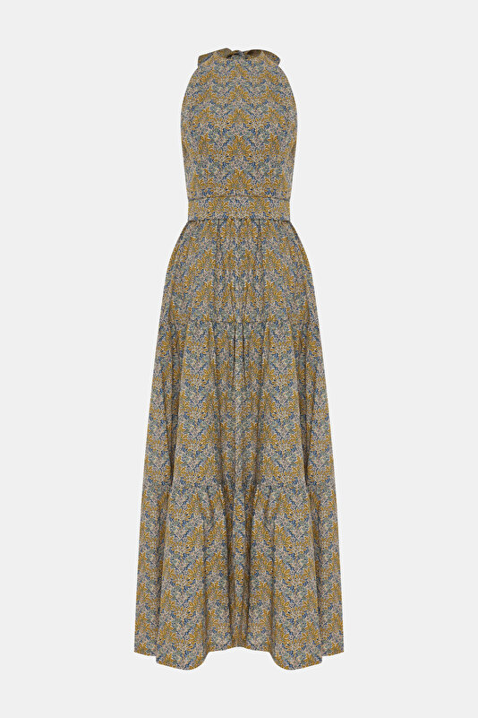 MULTICOLOR HALTER DRESS 3