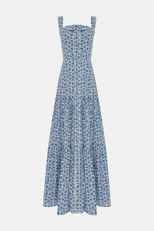 MULTICOLOR SLEEVELESS SUSPENDER DRESS 3