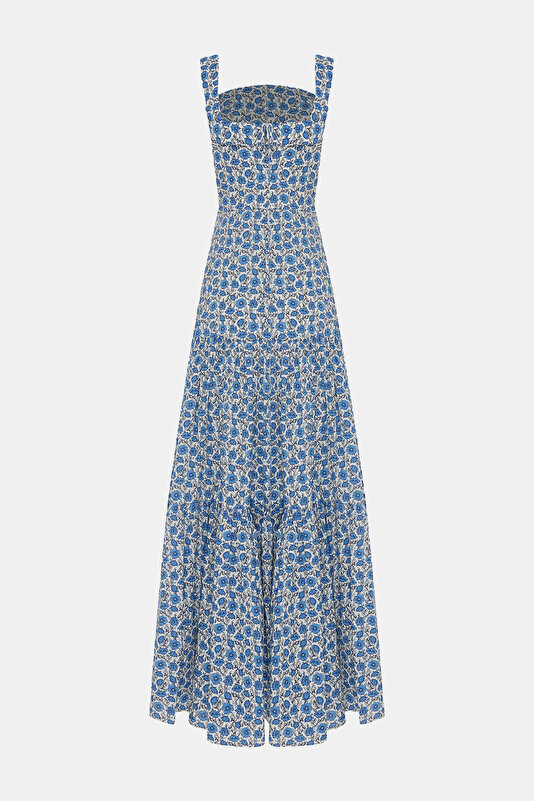 MULTICOLOR SLEEVELESS SUSPENDER DRESS 4