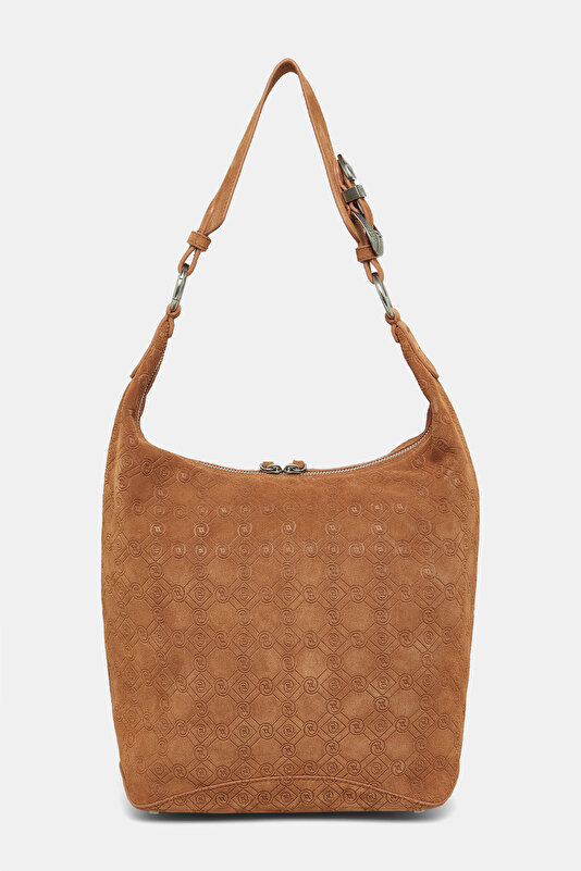 TAN MONOGRAM LEATHER BAG 3