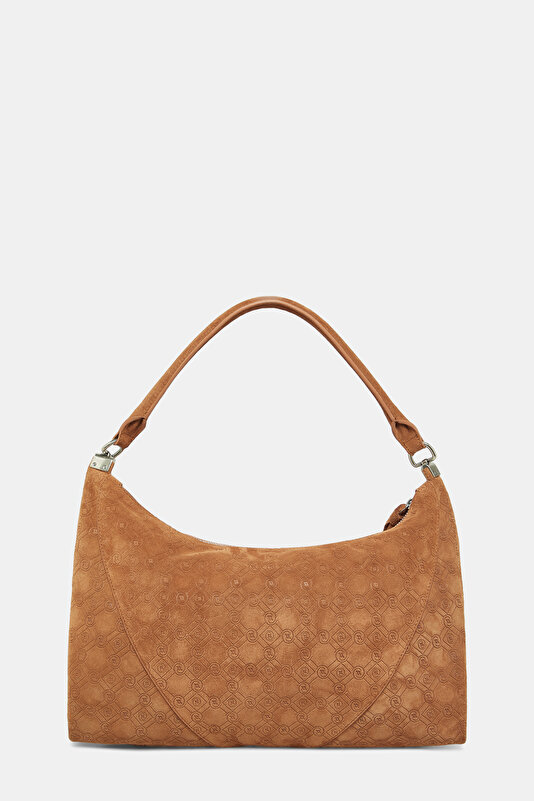 TAN MONOGRAM LEATHER BAG 3
