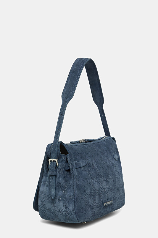 LACİVERT MONOGRAM DERİ ÇANTA 2