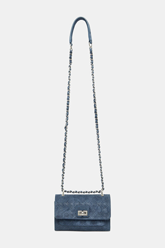 LACİVERT MONOGRAM DERİ ÇANTA 2
