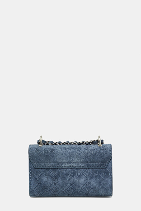 LACİVERT MONOGRAM DERİ ÇANTA 4