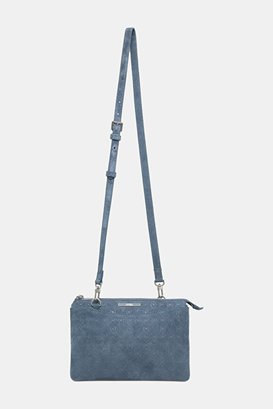 LACİVERT MONOGRAM DERİ ÇANTA