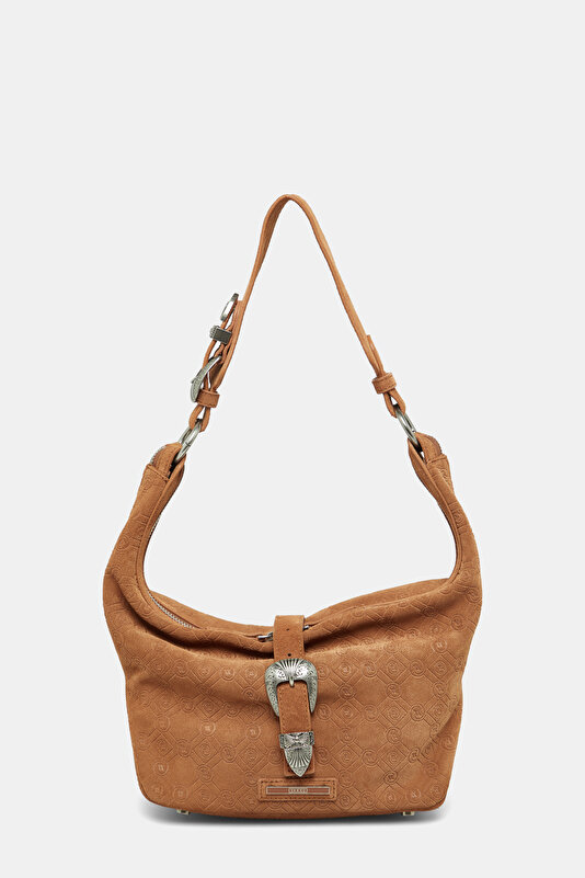 TAN MONOGRAM LEATHER BAG