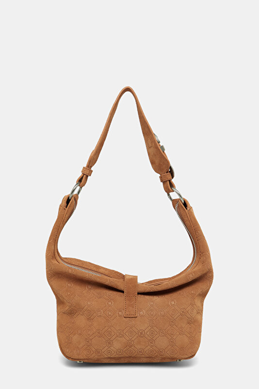 TAN MONOGRAM LEATHER BAG 3