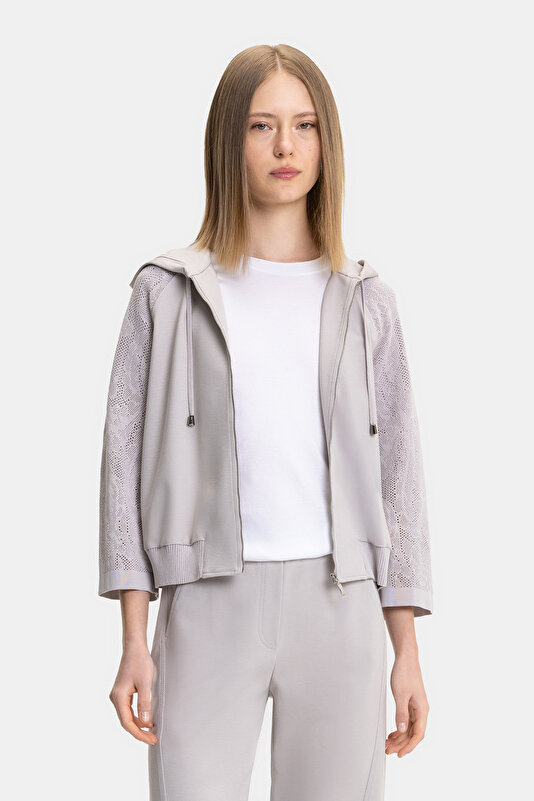 BEIGE HOODIE SWEATSHIRT