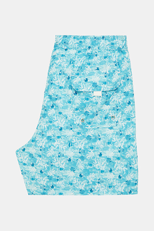 TURQUOISE ANIMAL FIGURED SWIMSUIT 2