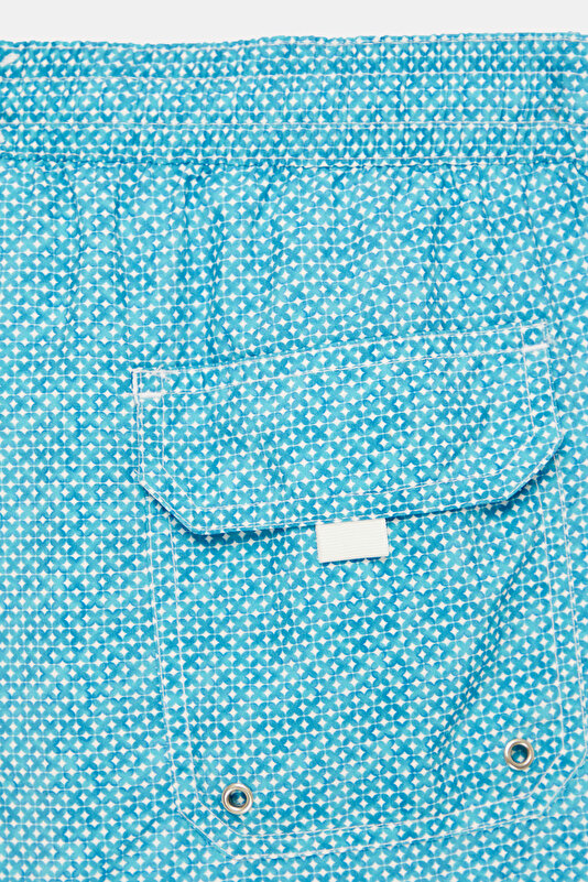 WHITE MICRO PATTERNED SWIMSUIT 3