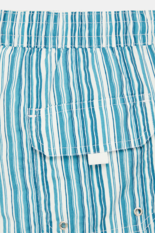 WHITE STRIPED PATTERNED SWIMSUIT 3