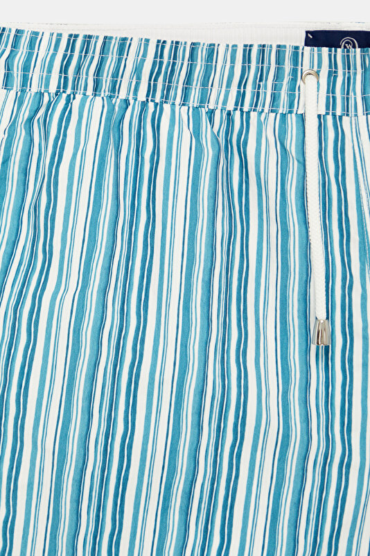 WHITE STRIPED PATTERNED SWIMSUIT 4